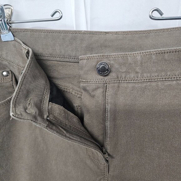 Chico's So Slimming Brown Straight Leg Pants Casual Cropped Stretch 3 (XL) - Picture 6 of 16